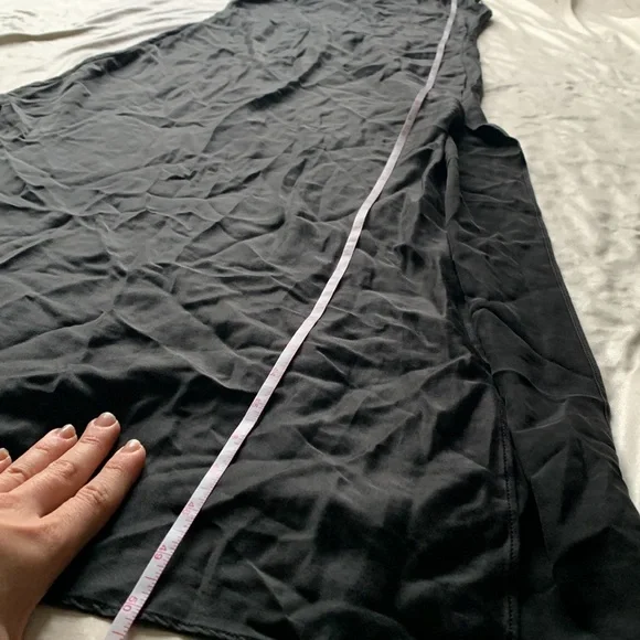 Black Silk Backless Slip Dress / Chemise Size Small Medium| Satin Slip - Picture 8 of 8